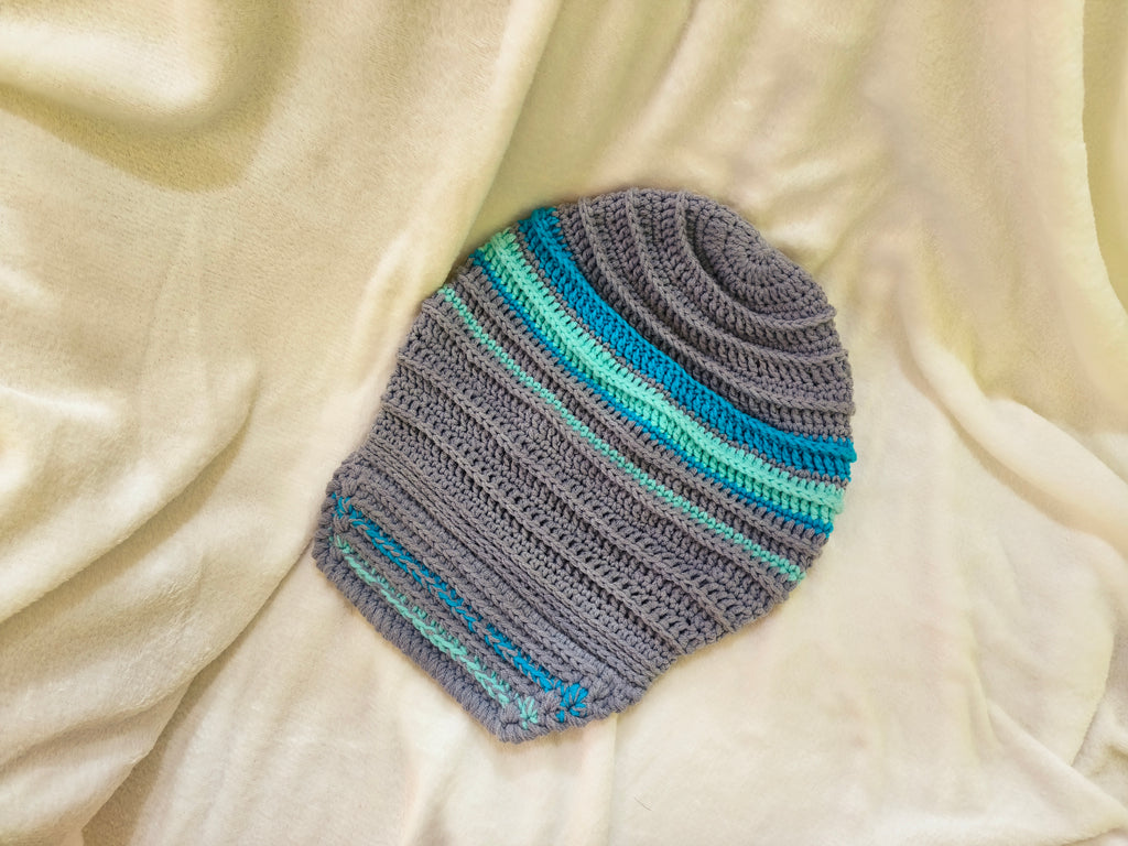 Beginner's Skills Progression Crochet Workshop | Ribbed Slouchy Beanie with Brim